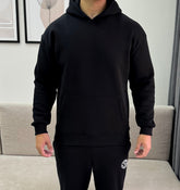 Black relaxed fit hoodie